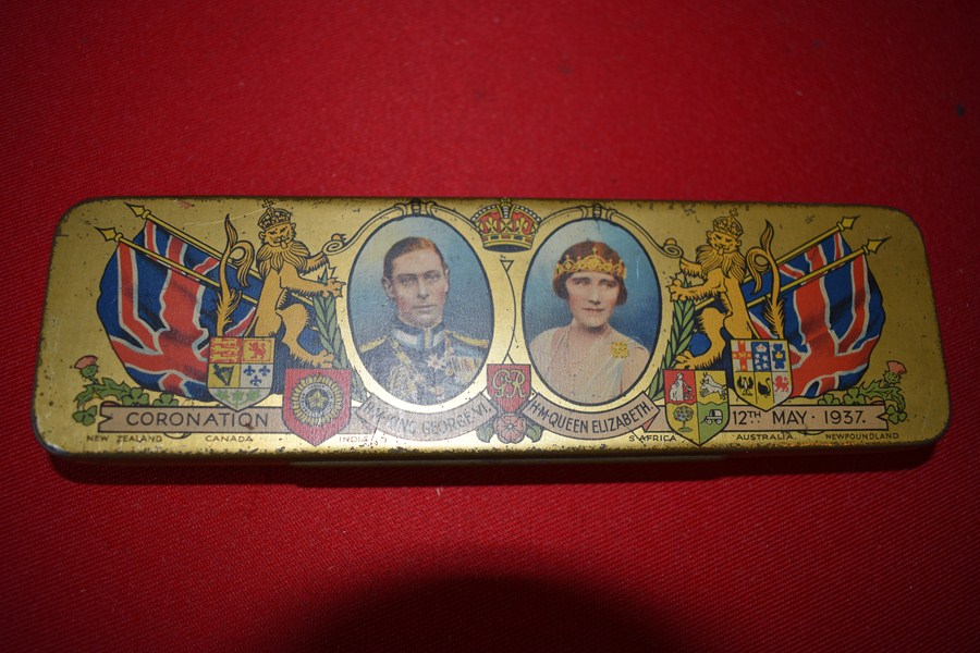 CORONATION TIN KING GEORGE V1-SOLD